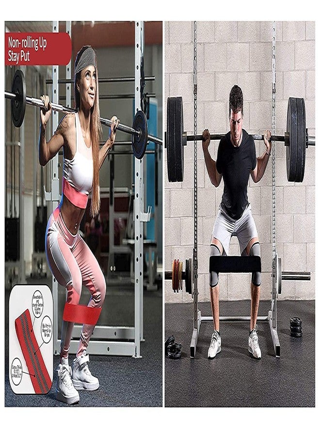 حزام مقاومة قماشي من Fitfix® - حزام حلقي للورك للنساء والرجال لتمارين الورك والساقين والتمدد والشد. أحزمة صغيرة حلقية لتمارين الأرداف والقرفصاء، قابلة للاستخدام في المنزل والنادي الرياضي. (مجموعة من 3 قطع) - Image 4