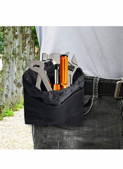 Excefore Canvas Bag, Black Collapsible Foraging Pouch, Garden Vegetable Storage Pouch Canvas Fruit Picking Bag, Mushroom Foraging Belt Bag for Outdoor Camping Hiking Hunting Travel Beachcombing  - Image 4