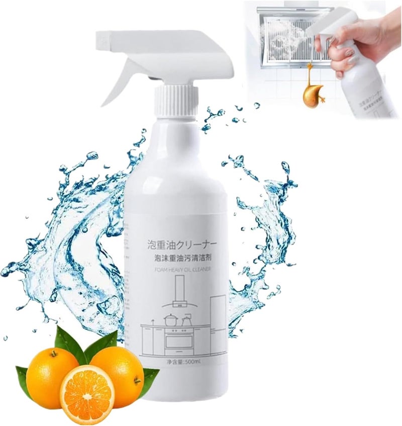 كلاراكو بخاخ رغوة سبلاش، 500 مل بخاخ رغوة سبلاش منظف متعدد الأغراض، أقراص بخاخ رغوة سبلاش وزجاجة بخاخ منظف الفرن، بخاخ منظف متعدد الأغراض، قوي وفعال في مكافحة بقع المطبخ (قطعة واحدة) - Image 1