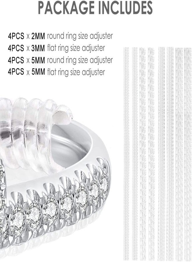 MOLANLY Ring Sizer Adjuster for Loose Rings - 16 Pack, 4 Sizes Silicone Ring Size Adjuster for Different Band Widths, Invisible Ring Guards, Spacer, Tightener, Fitter for Women and Men - Image 4
