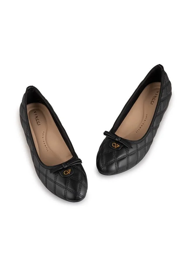 Vincci Black Women Pointed-Toe Flat Pumps for Women | Best Price UAE