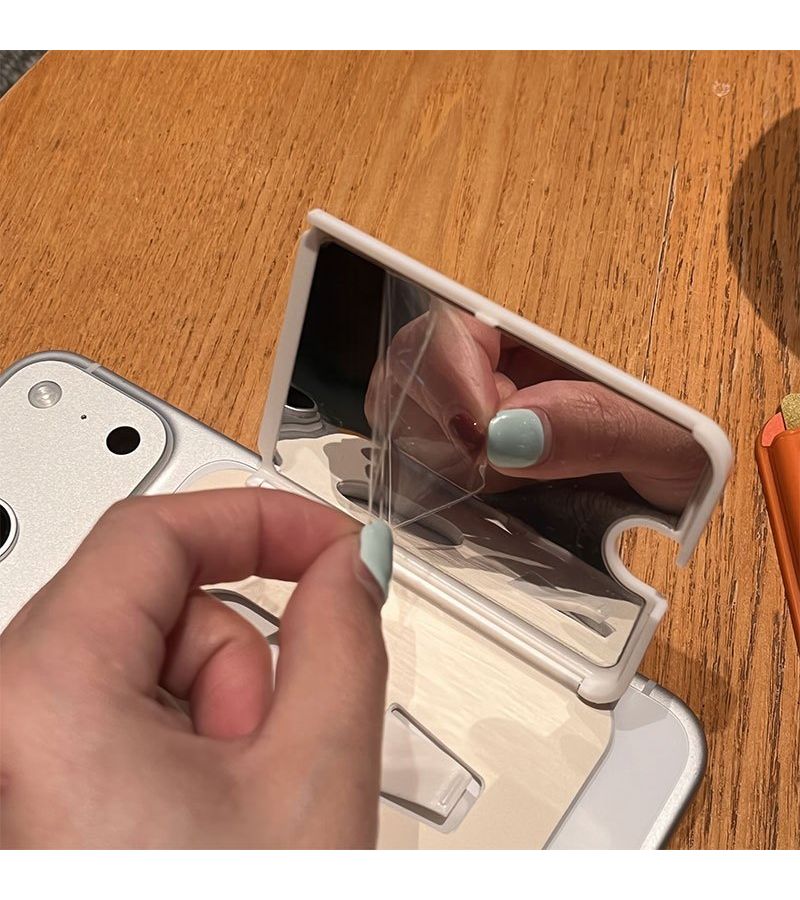 Orange Multifunctional Strong Magnetic Phone Card Holder With Stand And Mirror Fits 1 To 4 Cards For Iphone And Other Magnetic Phones Or Phone Cases - Image 4