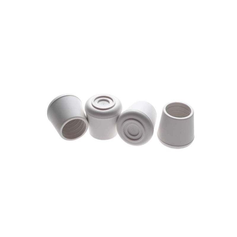 Furnigear Chair Leg Tips Caps Non-Slip Rubber Leg Tips 1-1/4  Inner Diameter Chair Leg Floor Protectors Round White  24 Pack - Image 1