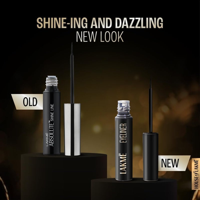 LAKME Lakmé Absolute Shine Liquid Eye Liner - Intense Color, Long Lasting, Glossy Texture, Black, 4.5 Ml - Image 2