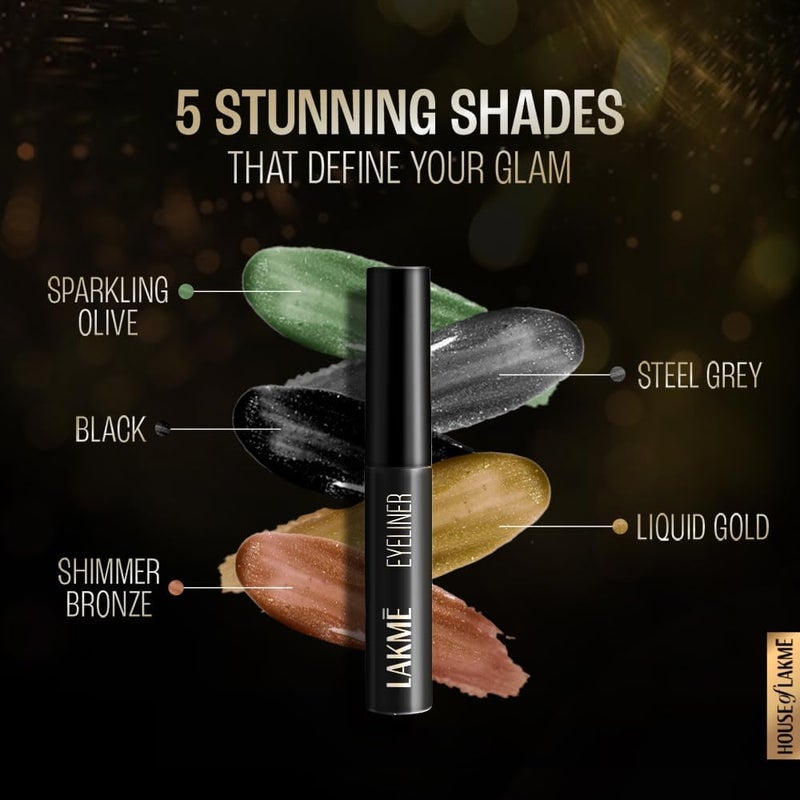 LAKME Lakmé Absolute Shine Liquid Eye Liner - Intense Color, Long Lasting, Glossy Texture, Black, 4.5 Ml - Image 5