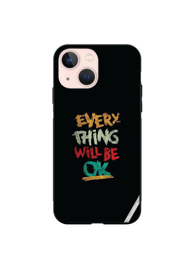 VR CREATIVE غطاء حماية لهاتف Apple iPhone 13 mini تصميم كل شيء سيكون على ما يرام متعدد الألوان - Image 1