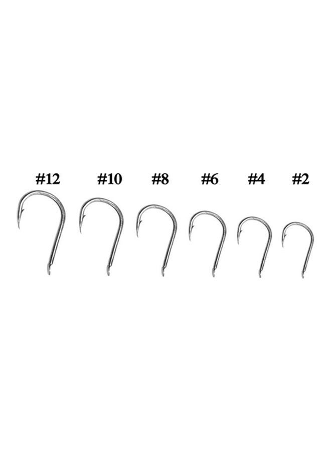 100 Pcs High Carbon Steel Fishhooks Carp Fishing Bait Sharp Hook Tackle Tool 20 x 10 20cm