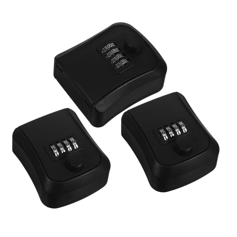 3 Pcs Wall Mounted Key Lock Box Security Key Holder Code Lock Outdoor - Image 2