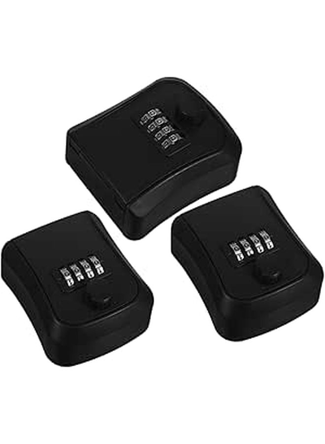 3 Pcs Wall Mounted Key Lock Box Security Key Holder Code Lock Outdoor - Image 1