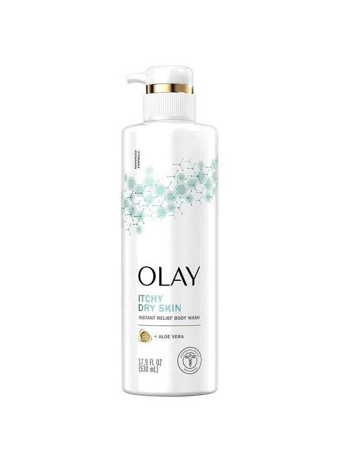 Olay Itchy Dry Skin Body Wash with Aloe Vera and Vitamin B3, 17 Fl Ounces - Image 1