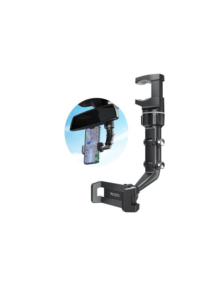 يسيدو حامل مرآة الرؤية الخلفية للسيارة YESIDO C192 بمشبك قابل للتعديل - Image 2