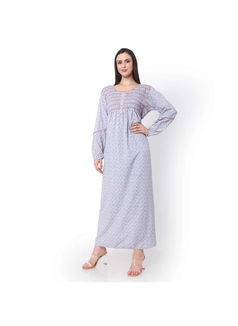 هانا آند سارا SMALL FLORAL PRINT LONG SLEEVES ARABIC KAFTAN JALABIYA DRESSES