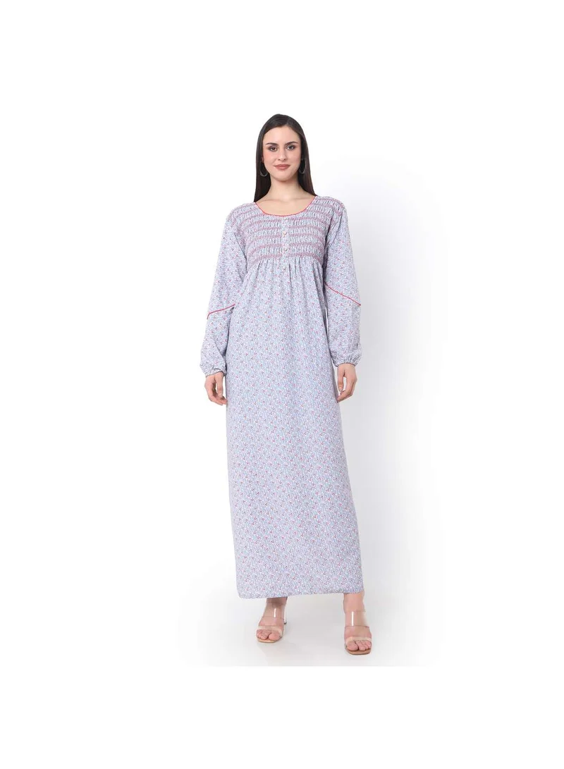 HANA & SARA SMALL FLORAL PRINT LONG SLEEVES ARABIC KAFTAN JALABIYA DRESSES