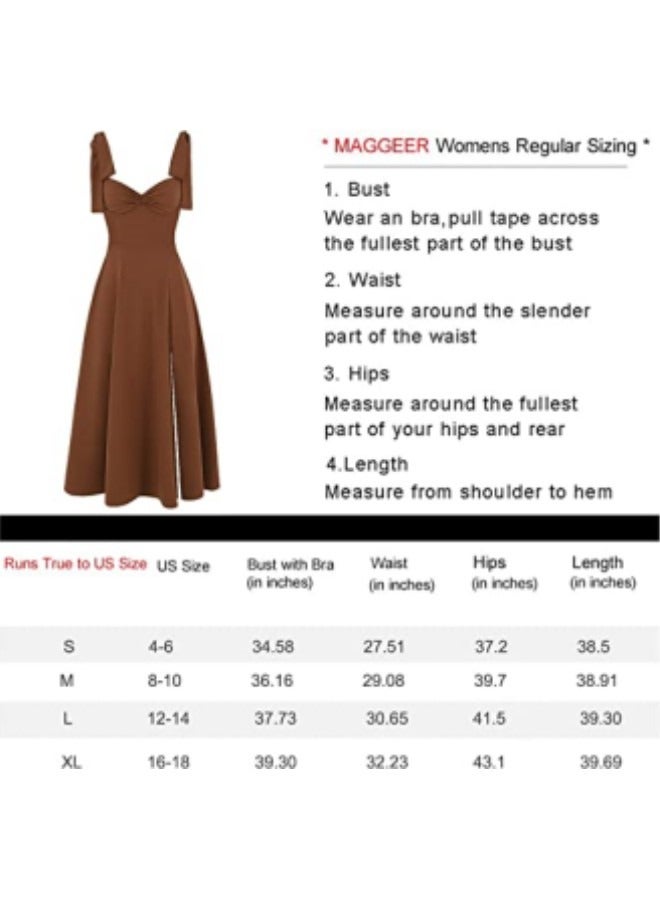 Women's Summer V-Neck Sleeveless Backless Split Midi Dress  - Image 4