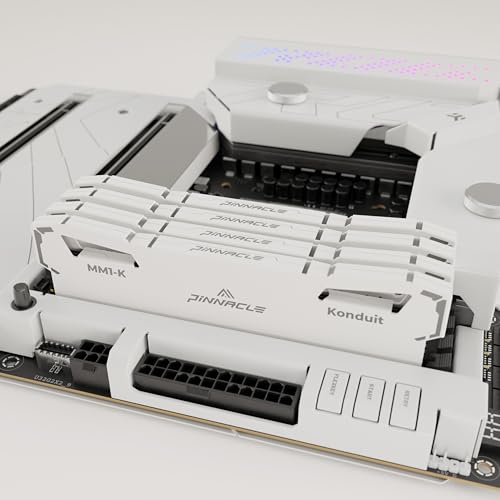 Timetec تيمتيك بيناكل كوندويد 32 جيجابايت كيت (2x16 جيجابايت) DDR4 3200 ميجاهرتز PC4-25600 CL16-18-18-38 XMP2.0 كسر السرعة 1.35 فولت مزدوج الرتبة متوافق مع ذاكرة ألعاب سطح المكتب AMD وإنتل - أبيض - Image 2