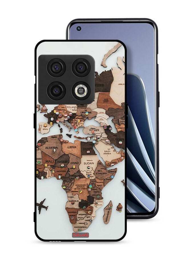 Tolwak OnePlus 10 Pro 5G Protective Case Cover World Map Art - Image 1