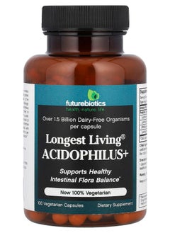 Futurebiotics Longest Living Acidophilus+ 100 Vegetarian Capsules 