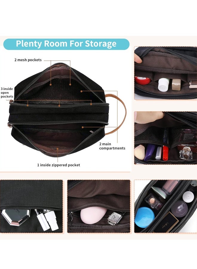 Toiletry Bag Oxford Cloth Toiletry Bag for men and women Portable Travel Shaving Dopp Kit Water-Resistant Cosmetic Bag for Accessories - Image 4