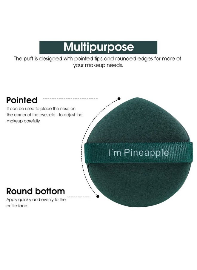 maycreate - maycreate ® 7Pcs Makeup Puffs Makeup Blender Sponge Powder Puff, Latex-Free Makeup Sponge Air Cushion Pads For Liquid Foundation, Cream, Powder, Concealer, Wet & Dry Dual Use((Green) - Image 1