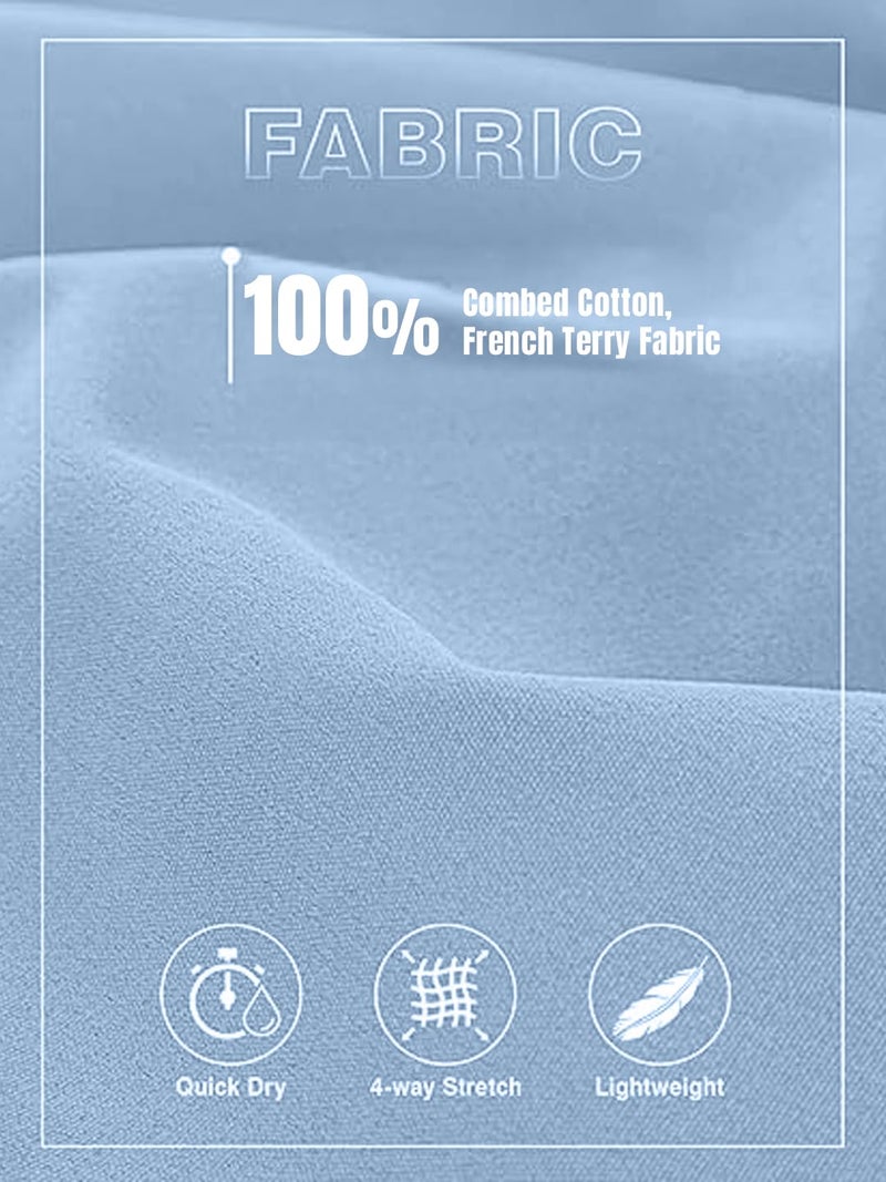 Nobero Zip Pocket Regular Fit Shorts for Men(1M-BWSH-R0036-PBL6_Powder Blue_2XL) - Image 5