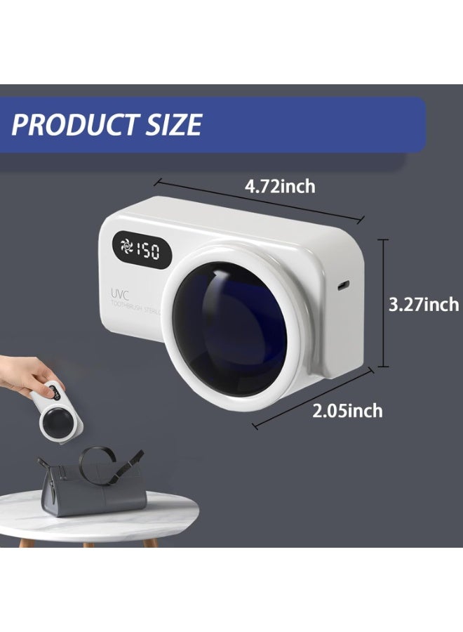 BlueFire UV Sanitizer Toothbrush Case with Fan Drying | Portable Rechargeable Toothbrush Holder | Kills 99.99% Germs | Fits Electric & Manual Toothbrushes | Smart Auto-Off, Wall-Mount Design | USB Charging | Travel-Friendly Dental Hygiene Solution for Home, Bathroom & Trips - Image 3