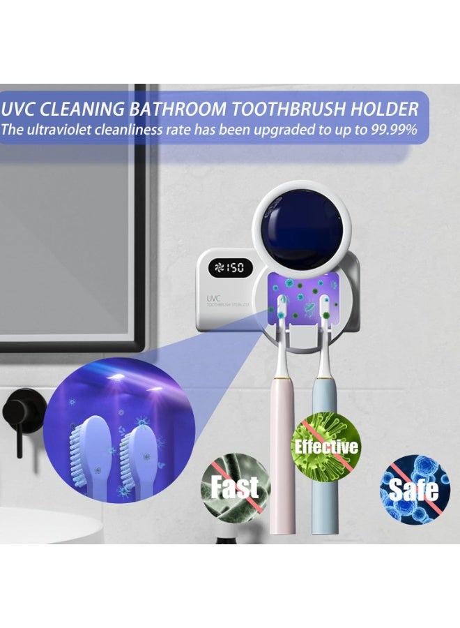 BlueFire UV Sanitizer Toothbrush Case with Fan Drying | Portable Rechargeable Toothbrush Holder | Kills 99.99% Germs | Fits Electric & Manual Toothbrushes | Smart Auto-Off, Wall-Mount Design | USB Charging | Travel-Friendly Dental Hygiene Solution for Home, Bathroom & Trips - Image 2