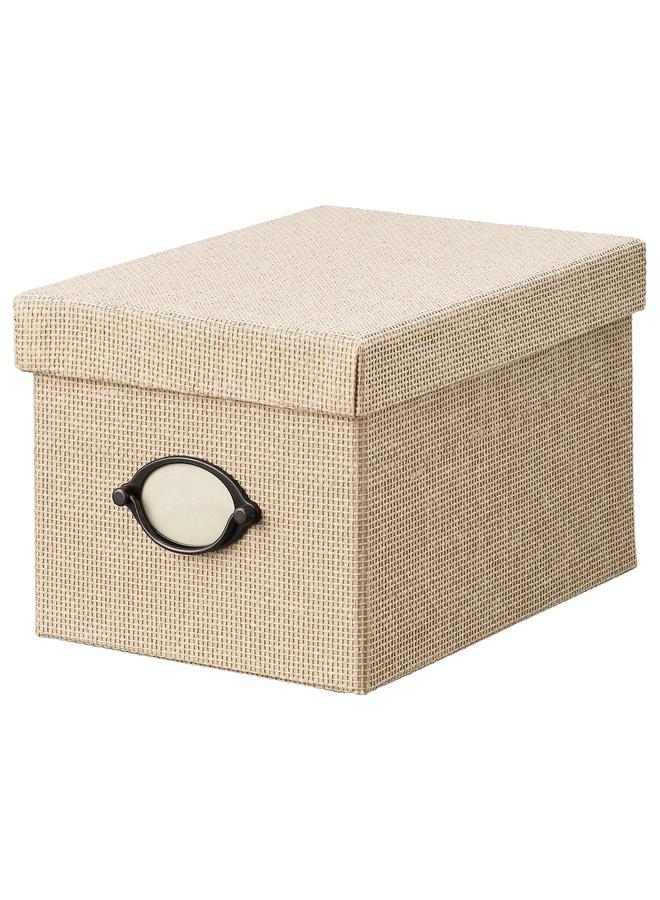 Zaboon Storage Box With Lid, Beige, 18X25X15 Cm - Image 1