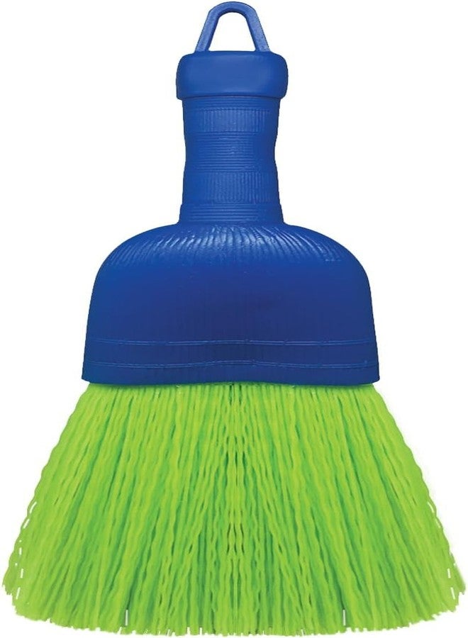 Bodundirect Poly Fiber Mini Broom Whisk Handheld Brush Head with Hang Hole for Outdoor Car Porch Debris Dust Dirt Driveways Sidewalks (1) - Image 1