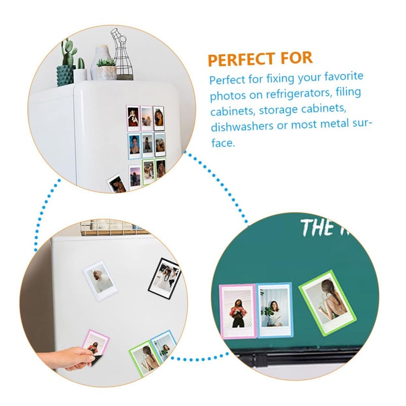 10 Pcs Magnetic Photo Frames Refrigerator Picture Holders Decorative Magnetic Pockets For Kitchen Fridge Reusable Photo Display Home Office Mixed Colors - Image 4