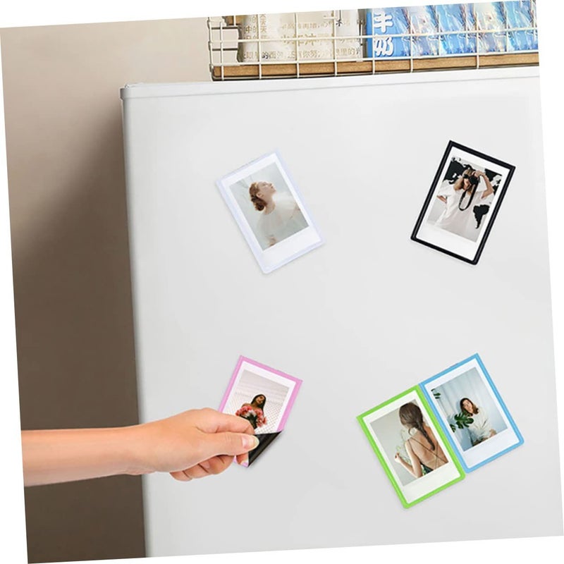 10 Pcs Magnetic Photo Frames Refrigerator Picture Holders Decorative Magnetic Pockets For Kitchen Fridge Reusable Photo Display Home Office Mixed Colors - Image 3
