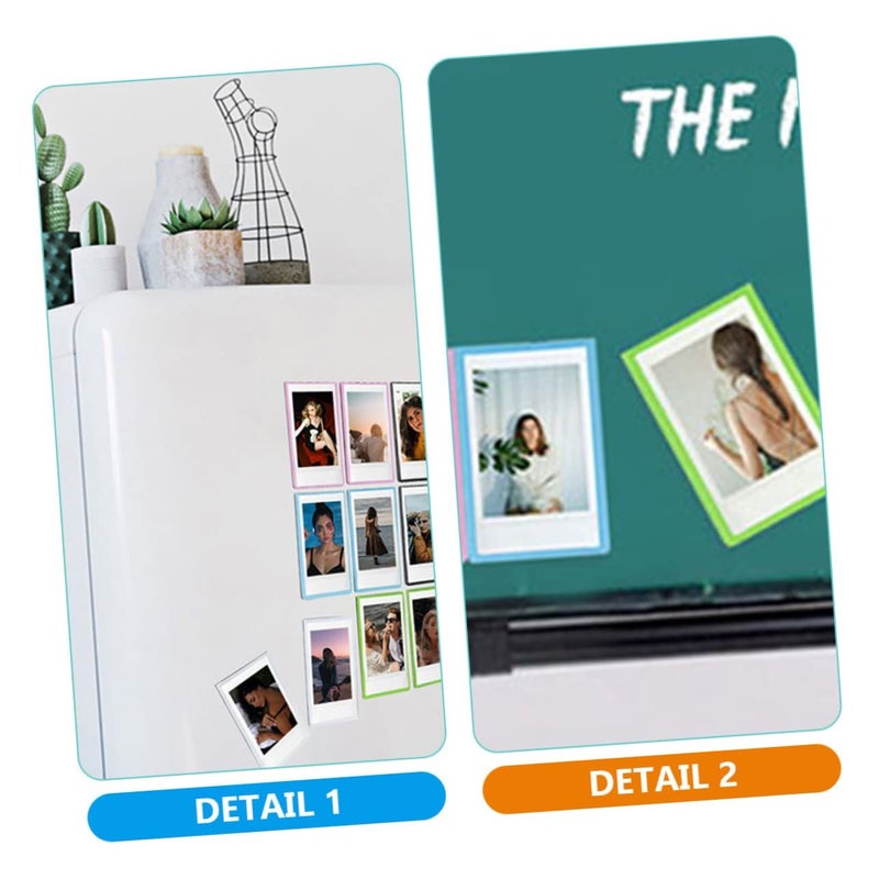 10 Pcs Magnetic Photo Frames Refrigerator Picture Holders Decorative Magnetic Pockets For Kitchen Fridge Reusable Photo Display Home Office Mixed Colors - Image 5