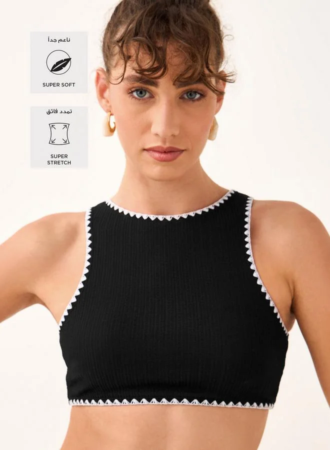 Splash FAV Crochet Trim 2-Piece Bikini Set