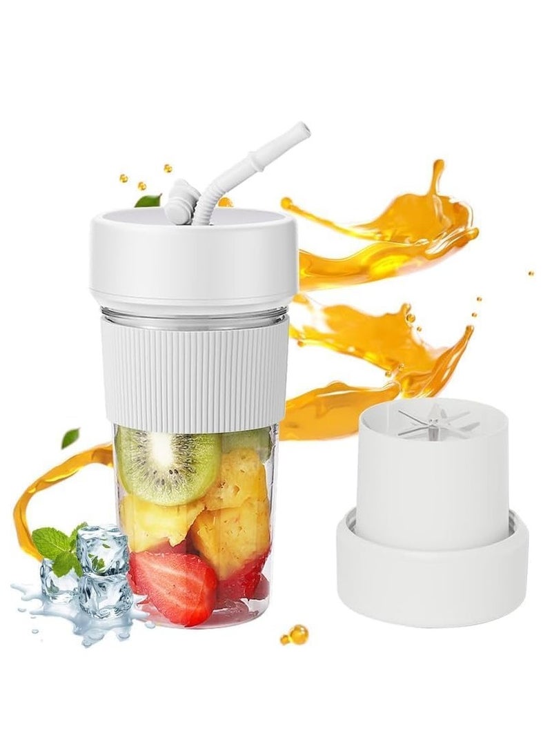 MIXDE Portable Blender for Smoothies & Shakes, with 350ml Travel Cup and Lid,Personal Small Blender, USB Rechargeable & Self Cleaning,Mini Travel Blender with Stainless Steel Blade - Image 1