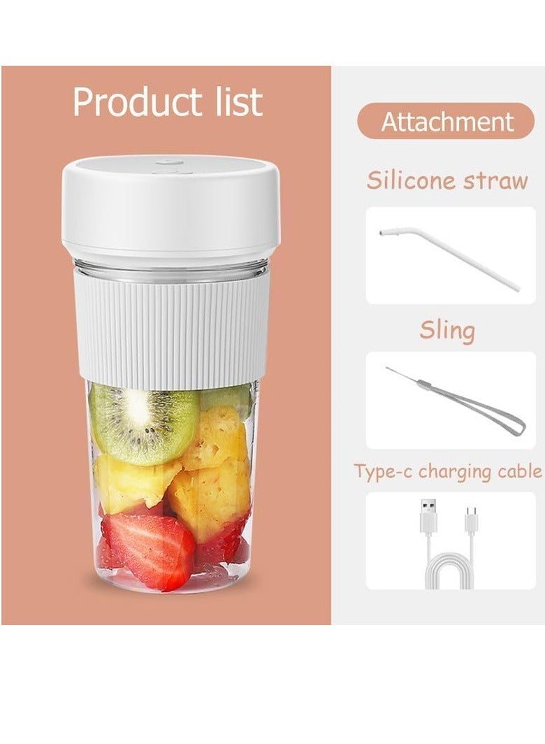 MIXDE Portable Blender for Smoothies & Shakes, with 350ml Travel Cup and Lid,Personal Small Blender, USB Rechargeable & Self Cleaning,Mini Travel Blender with Stainless Steel Blade - Image 2