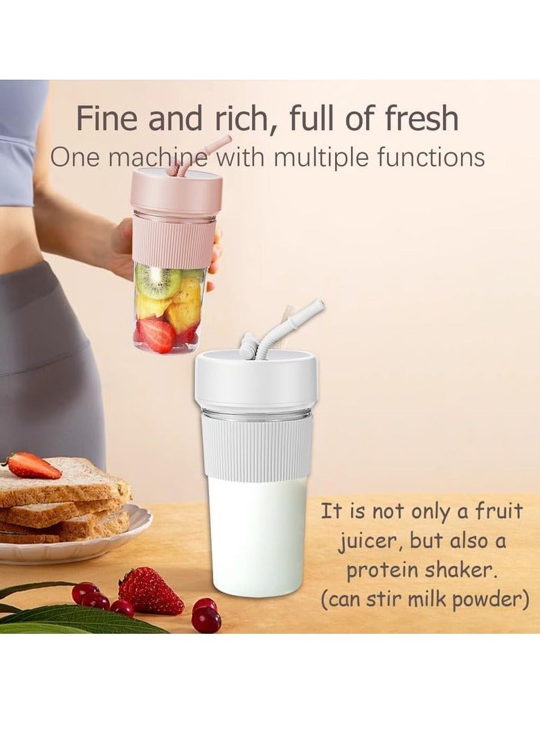 MIXDE Portable Blender for Smoothies & Shakes, with 350ml Travel Cup and Lid,Personal Small Blender, USB Rechargeable & Self Cleaning,Mini Travel Blender with Stainless Steel Blade - Image 5