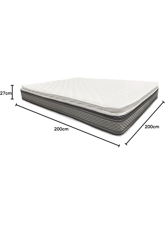 Homegenie White Premium Pocket Spring Mattress With Memory Foam Super King Size (200Cm X 200Cm) - Image 2