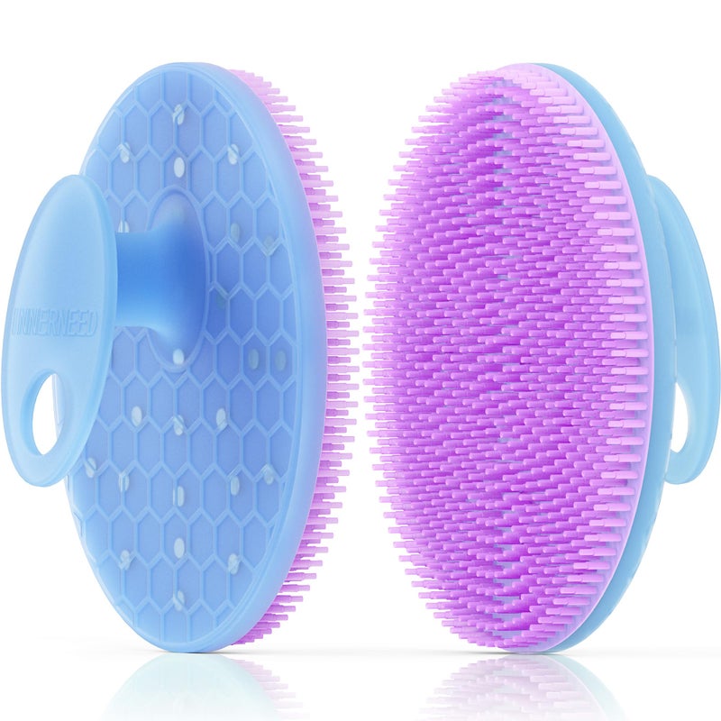 INNERNEED Magnetic Silicone Body Scrubber for Shower â€“ Soft, Hygienic Exfoliating Body Brush with Magnetic Core for Daily Cleansing, Circulation & Skin Vitality (Purple) - Image 1