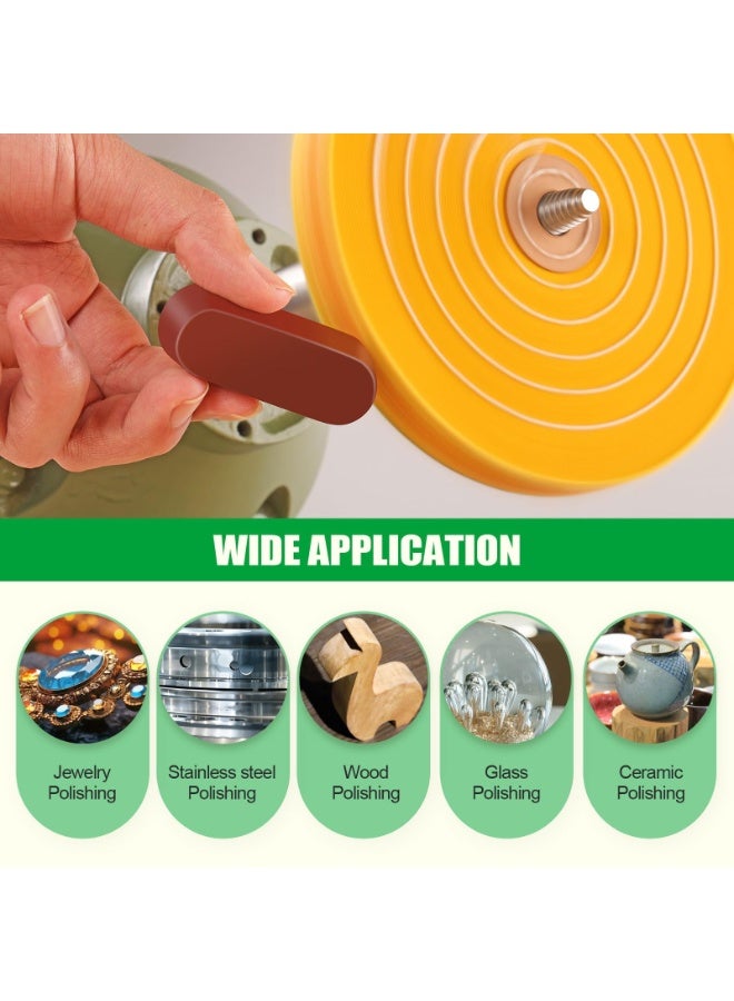 NOSKIN 7-Piece 6-Inch Polishing Wheels Kit for Bench Grinder with 3 Polishing Compounds - Image 5