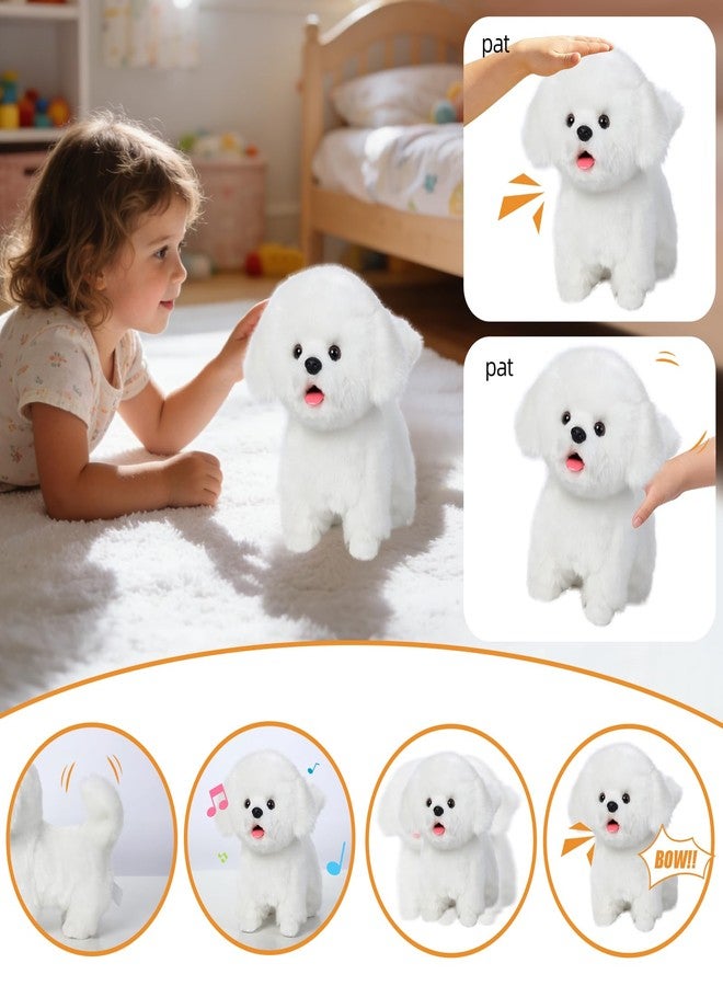 CU-MATE Plush Interactive Maltese Simulation Dog-Realistic Puppy Electronic Toy Dog with Walking/Barking/Wagging Tail/Talking-Like Real Robotic Present - Image 2