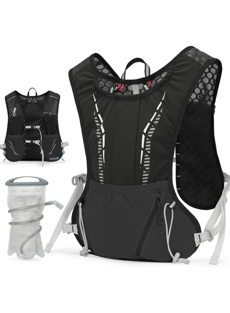 Zikra Lightweight Hydration Vest Backpack with 1.5L Water Bladder - Ideal for Hiking, Trail Running, Cycling, Marathons - Suitable for Both Women and Men - Image 1
