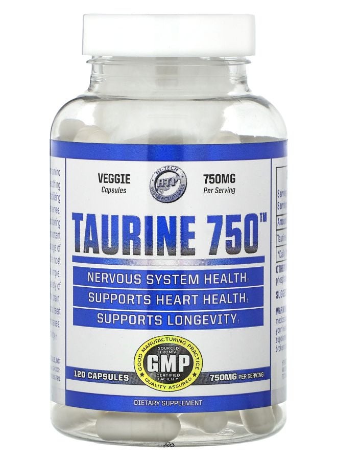 hi tech pharmaceuticals Taurine 750 750 mg 120 Capsules - Image 1