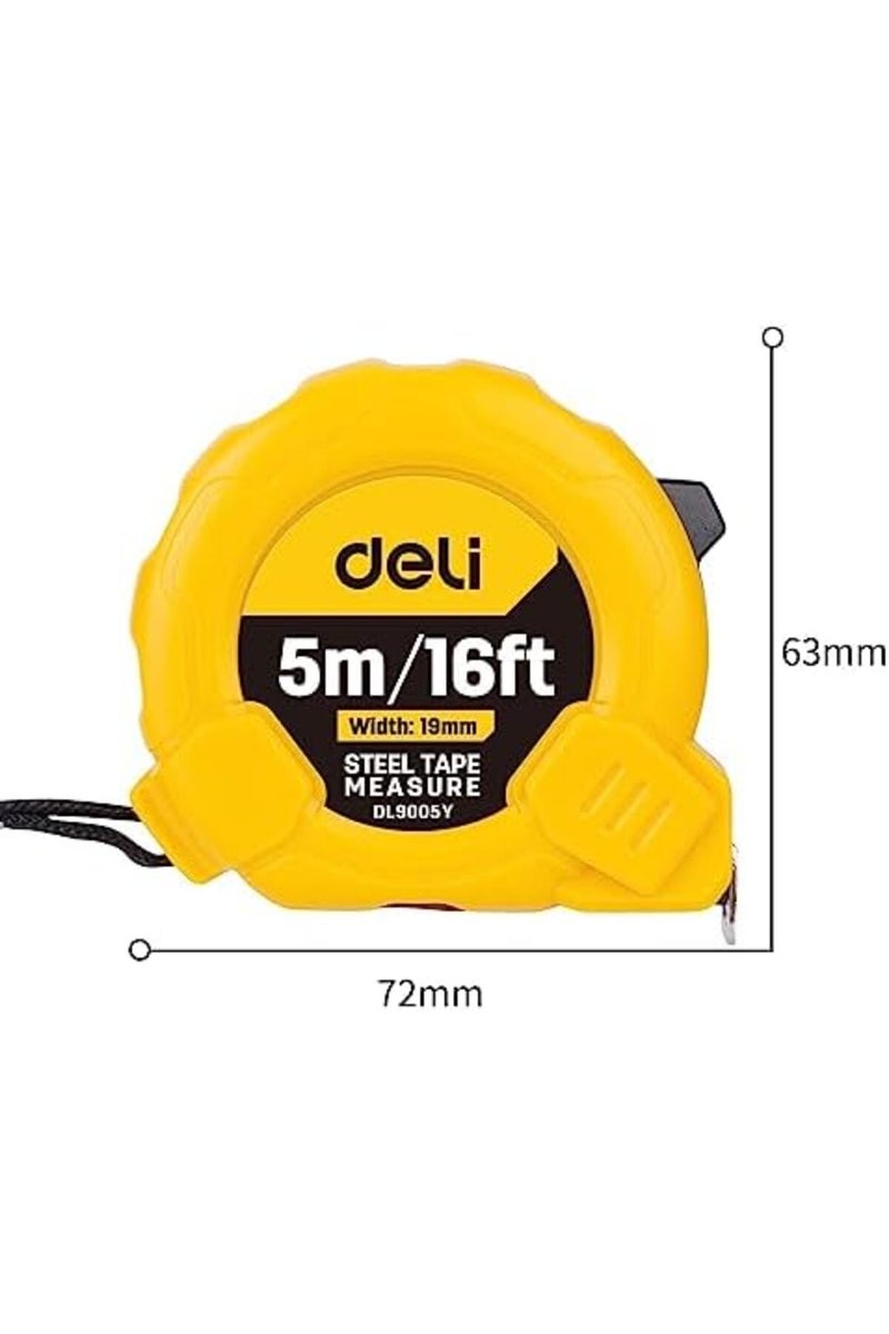 Deli Measuring Tape, 5 m x 19 mm Size - Image 3