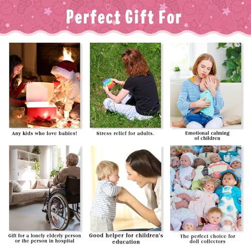 Vollence 12 inch Silicone Baby Dolls Lifelike Realistic Silicone Babies Reborn Real Newborn Baby Dolls with Feeding Accessories - Girl - Image 5