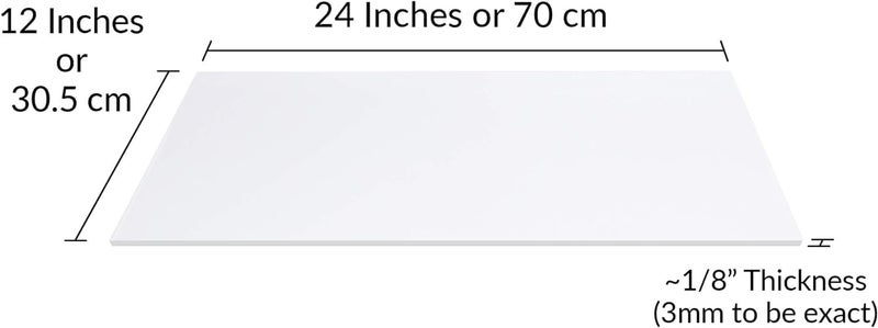 BPA Acrylic Sheet 12"x24" 3mm Thick - Image 2