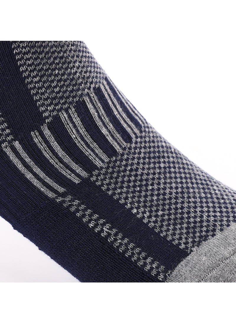 REDCOTTON RedCotton-pack of 3 pieces Men's Plain Mid Calf Socks- ( grey&navy&white )  - Image 2