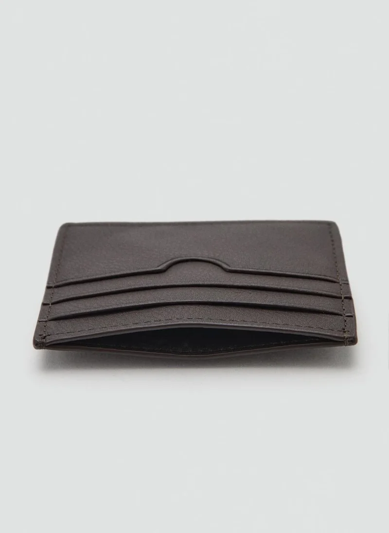 Mango Man 30-MARRON Texture Card Holder for Men | Best Price UAE