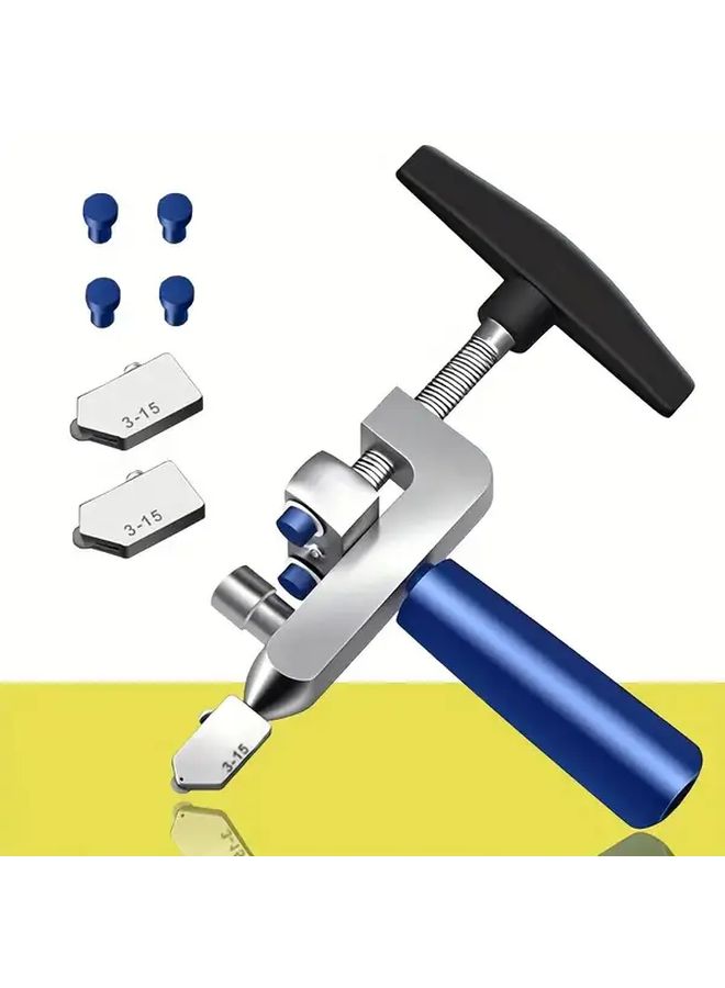 Silvery 2 In 1 Glass And Ceramic Tile Cutter With Diamond Roller Manual Cutting Tool - Image 4