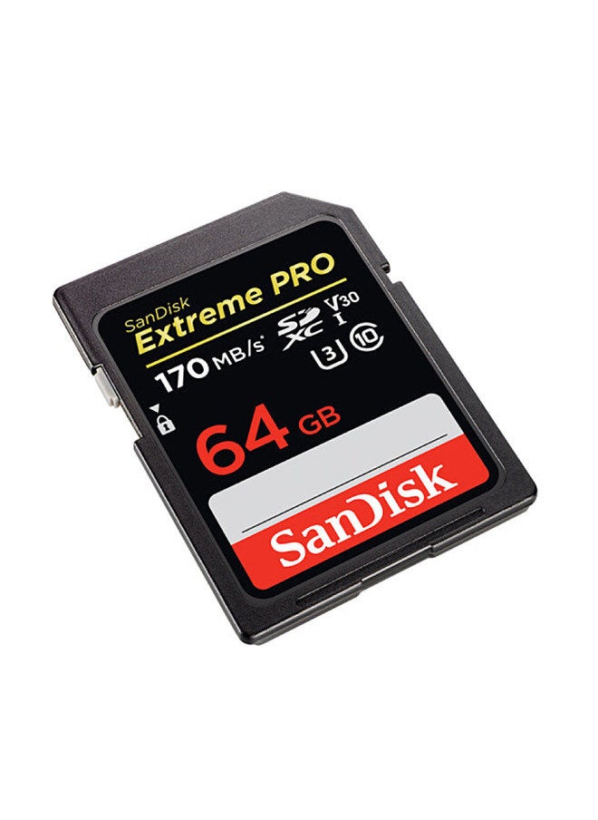 Genuine   Extreme Pro SDXC UHS-1 64GB SD Card  U3 C10 V30 4K Memory Card Super Fast Speed 170MB/s Read 90MB/s Write