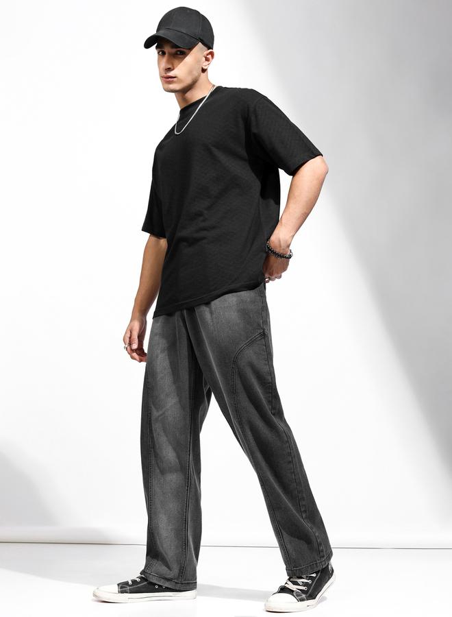 HIGHLANDER Solid Regular Fit Drop-Shoulder T-Shirt - Image 2