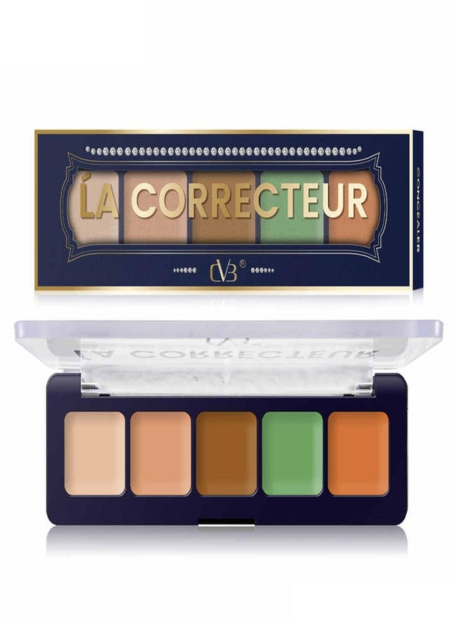 CVB Color Corrector/Concealer Palette For Discoloration, Dark Circles, Redness and Spots Full Face Coverage Color-Correcting Concealer 5 in 1 C104 (Multicolor 01) - Image 1